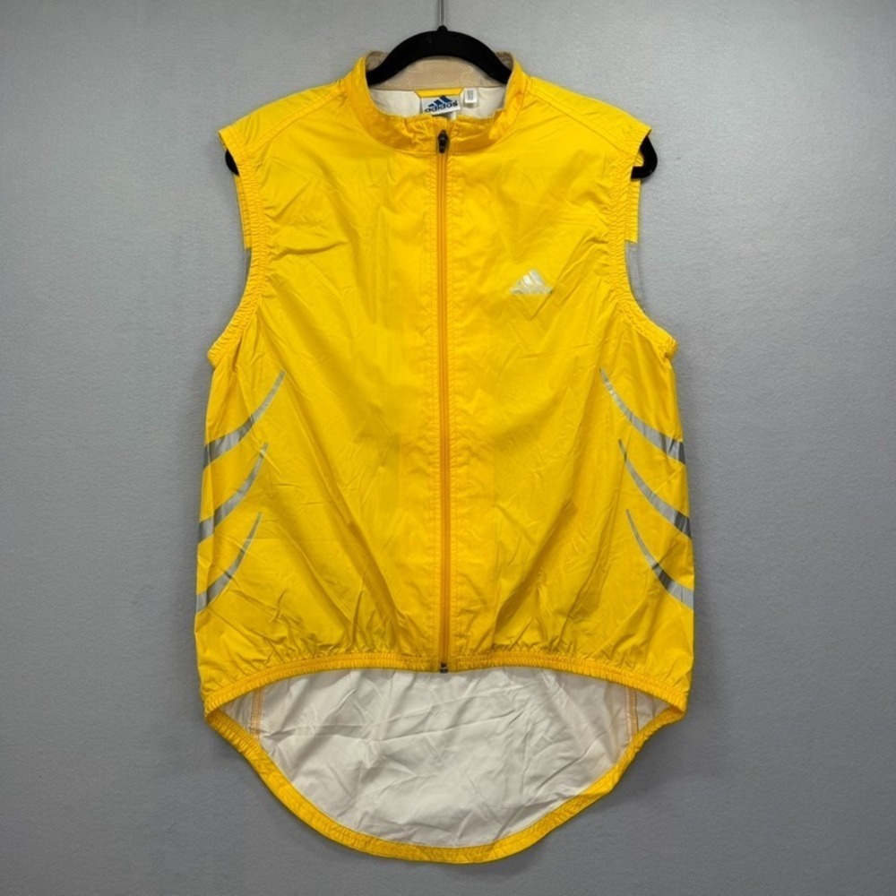Adidas Cycling Vest Mens Small Yellow Mesh Back Professional Cyclist Jan Ullrich